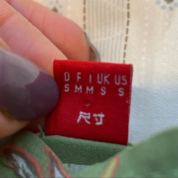 ESPRIT floral blouse long sleeve shirt sheer tunic printed top size Small - Picture 7 of 8